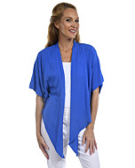 Our J Wrap features a rounded back hem that meets cascading points in the front.