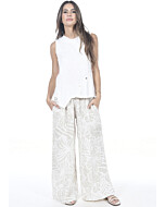 These comfortable pants offer a style characterized by wide, flowing legs that creates a dramatic, elegant silhouette.