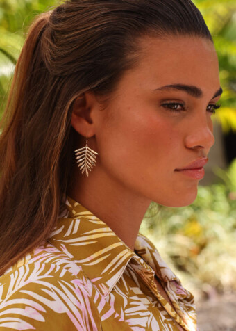 GOLD PALM EARINGS