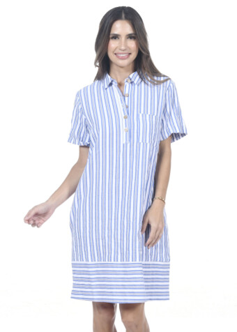Cotton seersucker shirtdress by Escape.