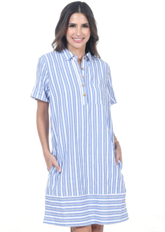 The Marina Shirt Dress by Escape is the perfect piece to throw on and go!