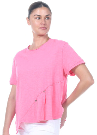 COTTON BUTTON TEE